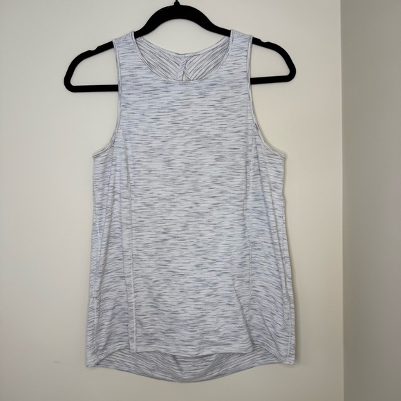 Lululemon Low Key Tank Silver Tiger Space Dye Open-Back Luxe Training Top Size 6 - Picture 4 of 8